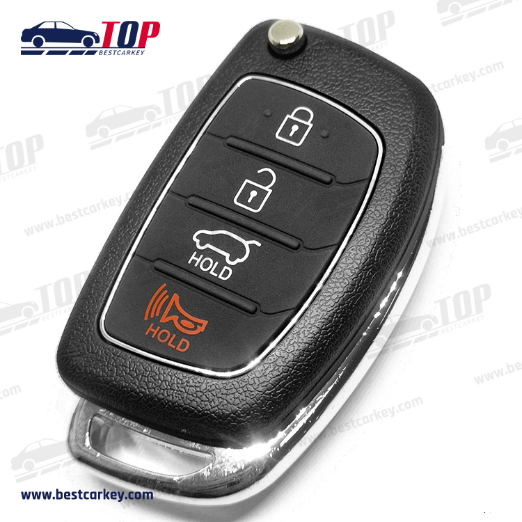 Auto Remote Car Key Case Shell 4 Button Fob Para sa H-yundai